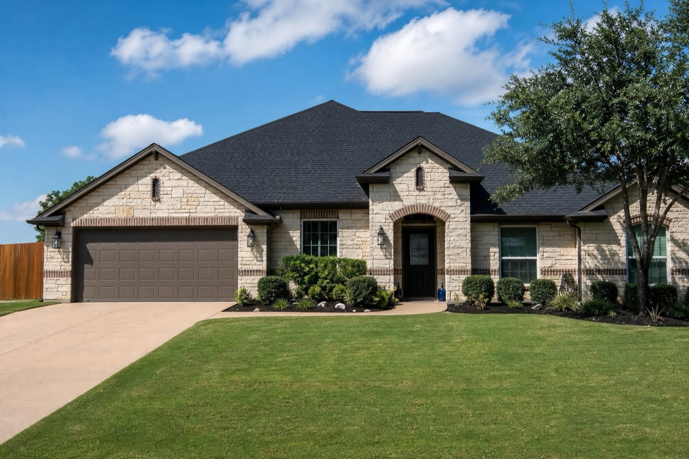 Same style Texas home with a flawless new architectural shingle roof