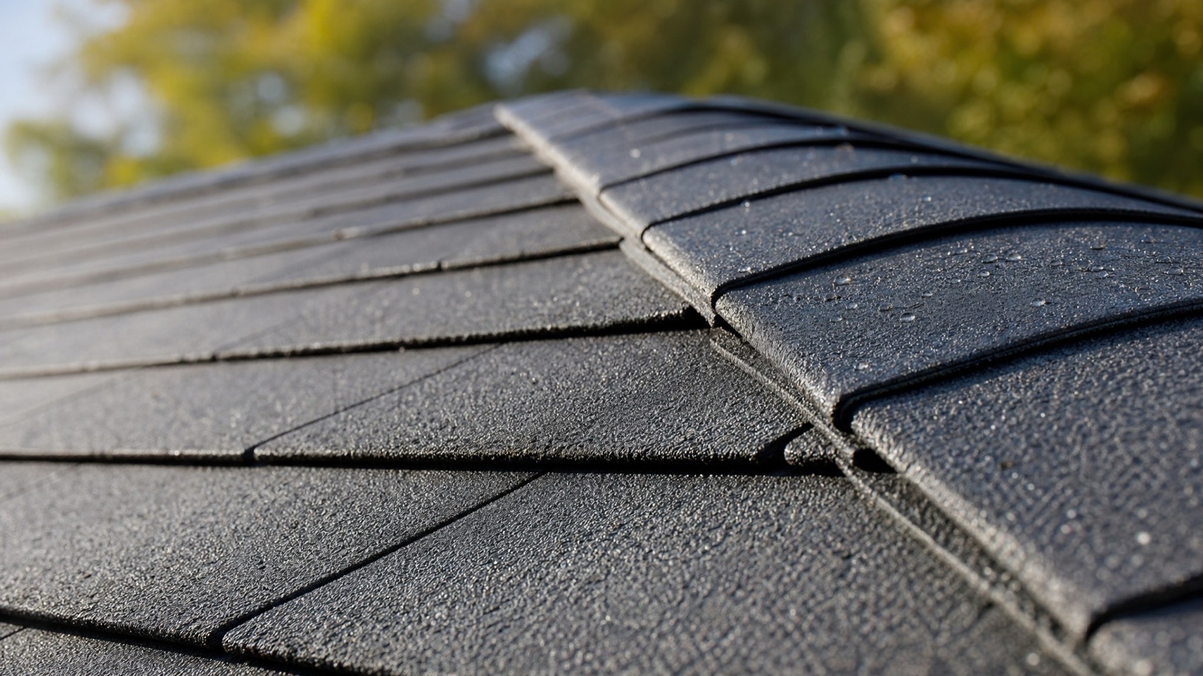 Close-up of a premium roofing system installed by Apex Roofing